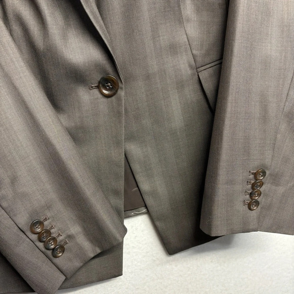 Ann Taylor Blazer Suit Jacket Brown 16 - Picture 3 of 8